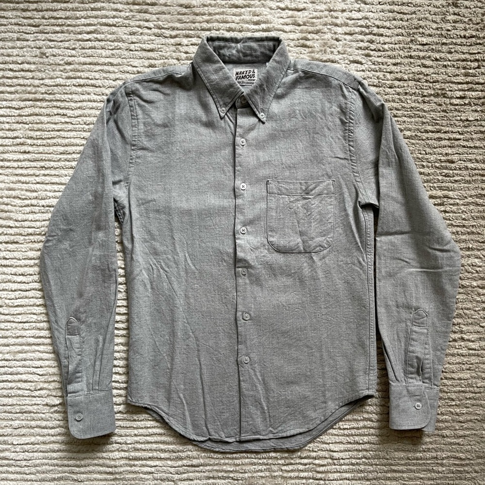 Naked and Famous Gray Men's Shirt
